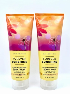 Bath and Body Work Forever Sunshine Ultimate Hydration Body Cream, 8 oz, 24 Hour Moisture with Shea Butter