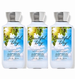 Bath and Body Works Beautiful Day Super Smooth Body Lotion Sets Gift For Women 8 Oz -3 Pack (Beautiful Day)