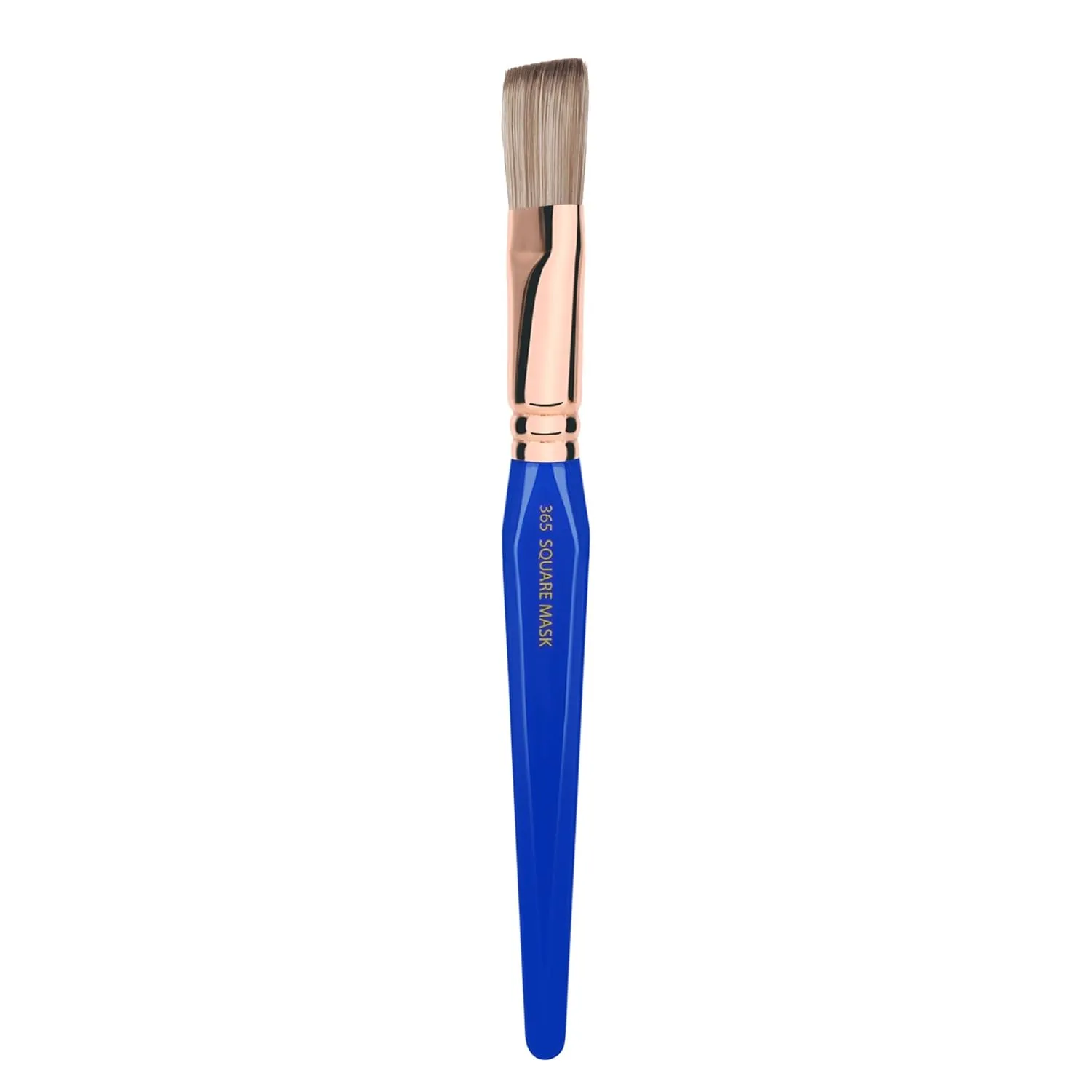 Bdellium Tools Professional Makeup Brush - Golden Triangle 365 Square Mask - With All Vegan and Soft Synthetic Fibers, For Applying Face Masks (Blue, 1pc)