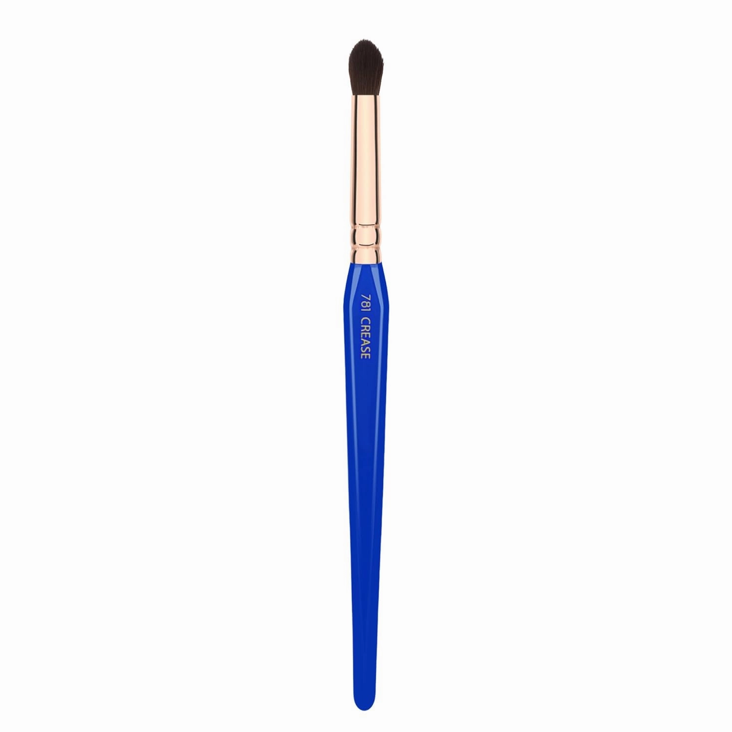 Bdellium Tools Professional Makeup Brush - Golden Triangle Series 781 Crease - With All Vegan and Soft Synthetic Fibers, For Eye Crease (Blue, 1pc)