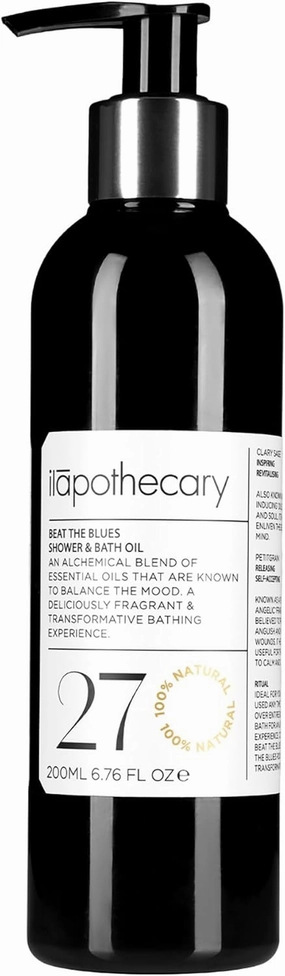 Beat The Blues Shower and Bath Oil - Essential Oils Shower Oil - Hydrates and Nourishes Your Skin - Vegan and Nut Free - 6.76 oz