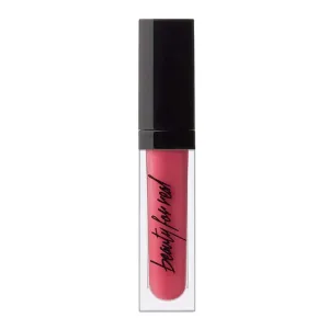 Beauty For Real Lip Cream   Color, Flash - Bright Pink - High-Pigment, Long-Wear, Moisturizing Formula - Cupuacu Butter, Organic Neroli & Mandarin Oil - With Mirror & LED Light - 0.15 fl oz