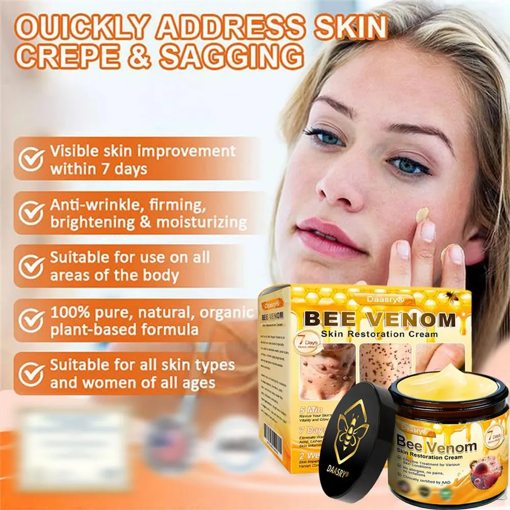 Bee Venom Skin Restoration Cream, Bee Venom Skin Treatment Cream, Botox Bee Venom Wrinkle Removal cream for All skin Types (3)