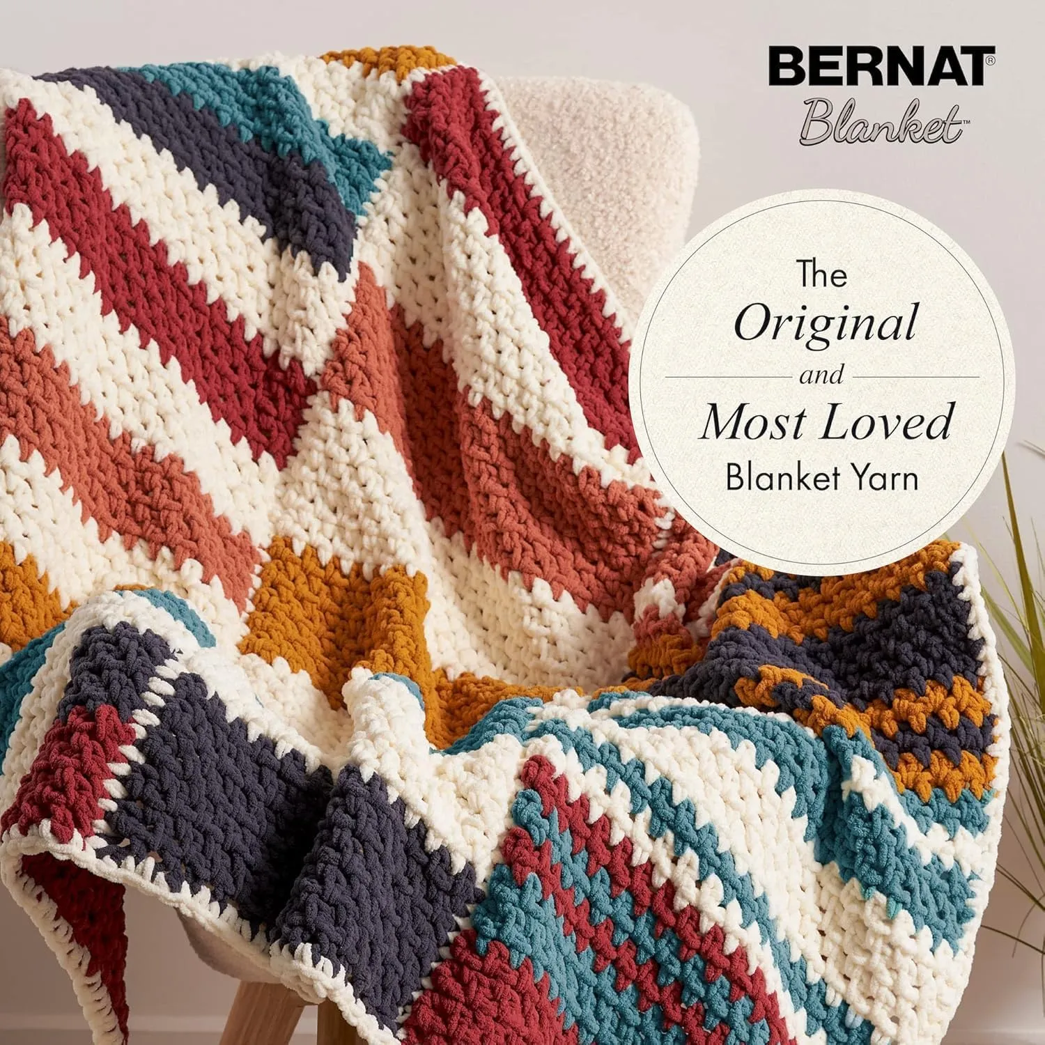 Bernat Blanket Super Bulky Acrylic Yarn - 2 Pack of 300g/10.5oz #6 Chunky Chenille Heavy Weight Yarn for Knitting and Crocheting, Amigurumi, Thick Blankets (Pink Dust, 220 Yards 2-Pack)