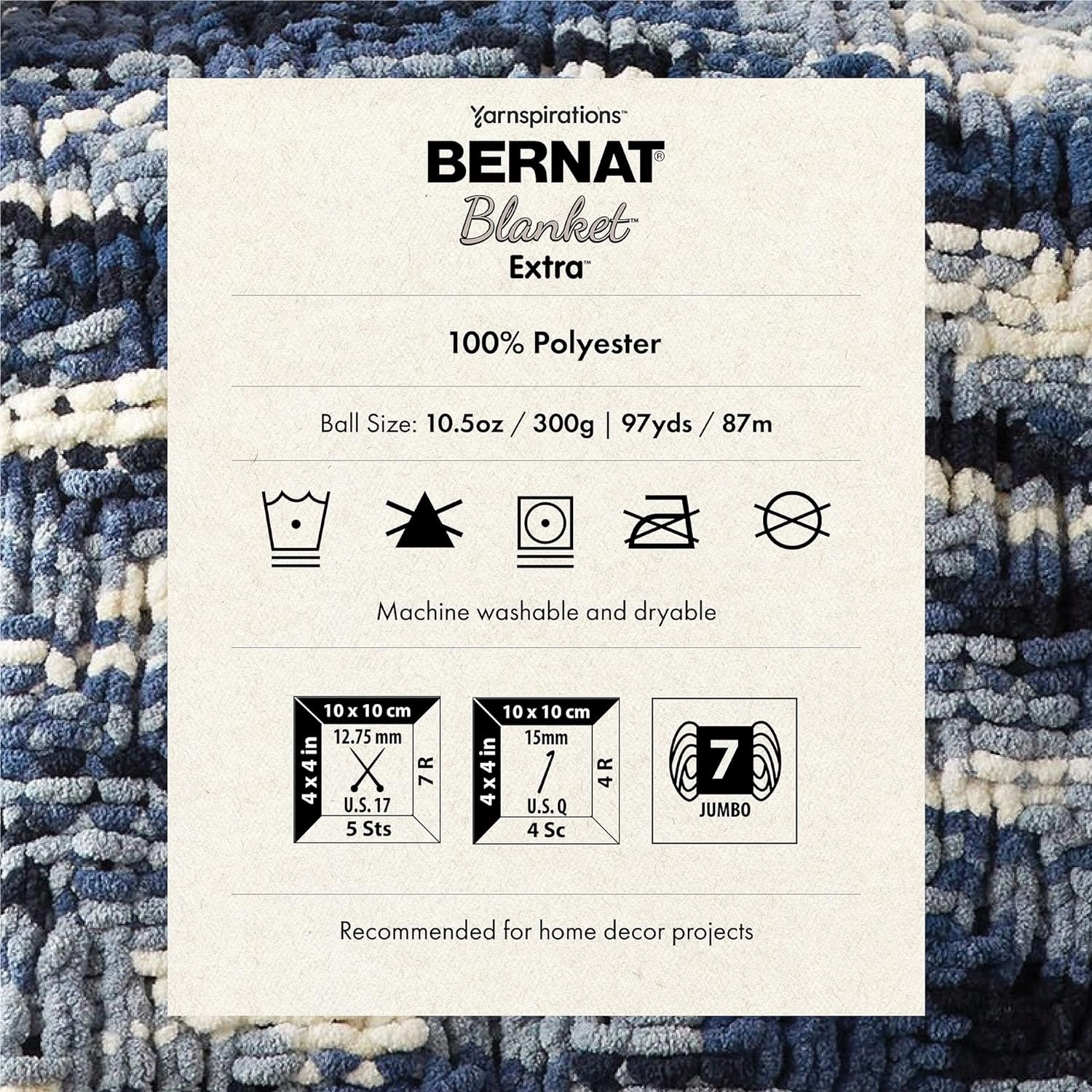 Bernat Blanket Extra Burnt Rose Yarn - 2 Pack of 300g/10.5oz - Polyester - 7 Jumbo - 97 Yards - Knitting/Crochet