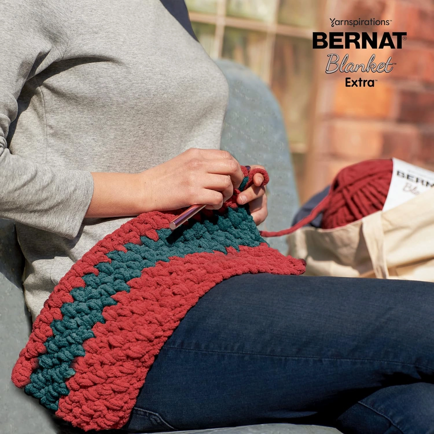 Bernat Blanket Extra Burnt Rose Yarn - 2 Pack of 300g/10.5oz - Polyester - 7 Jumbo - 97 Yards - Knitting/Crochet