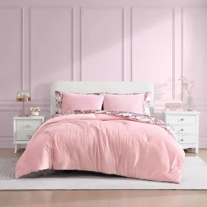 Betsey Johnson - Comforter Set, Luxuriously Soft Bedding with Matching Shams, Chic Bedding Set, Oeko-Tex Certified (Velvet Solid Pink, Full/Queen)