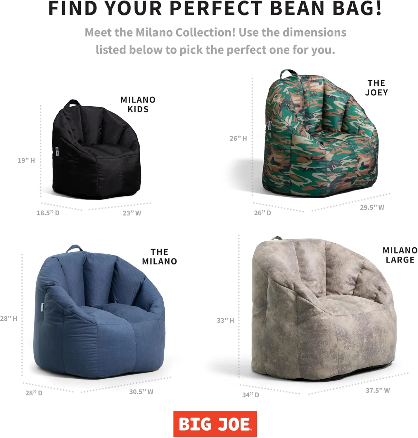 Big Joe Milano Plush Desert Rose Beanbag Chair