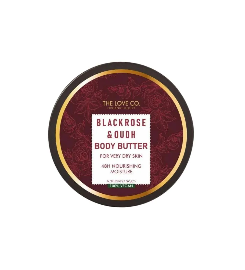 Black Rose & Oud Body Butter - Body Butter For Women - 48-Hour Ultra-Rich Moisturizer with Pure Shea Butter - Luxurious Deep Hydration - (6.76 Fl Oz)