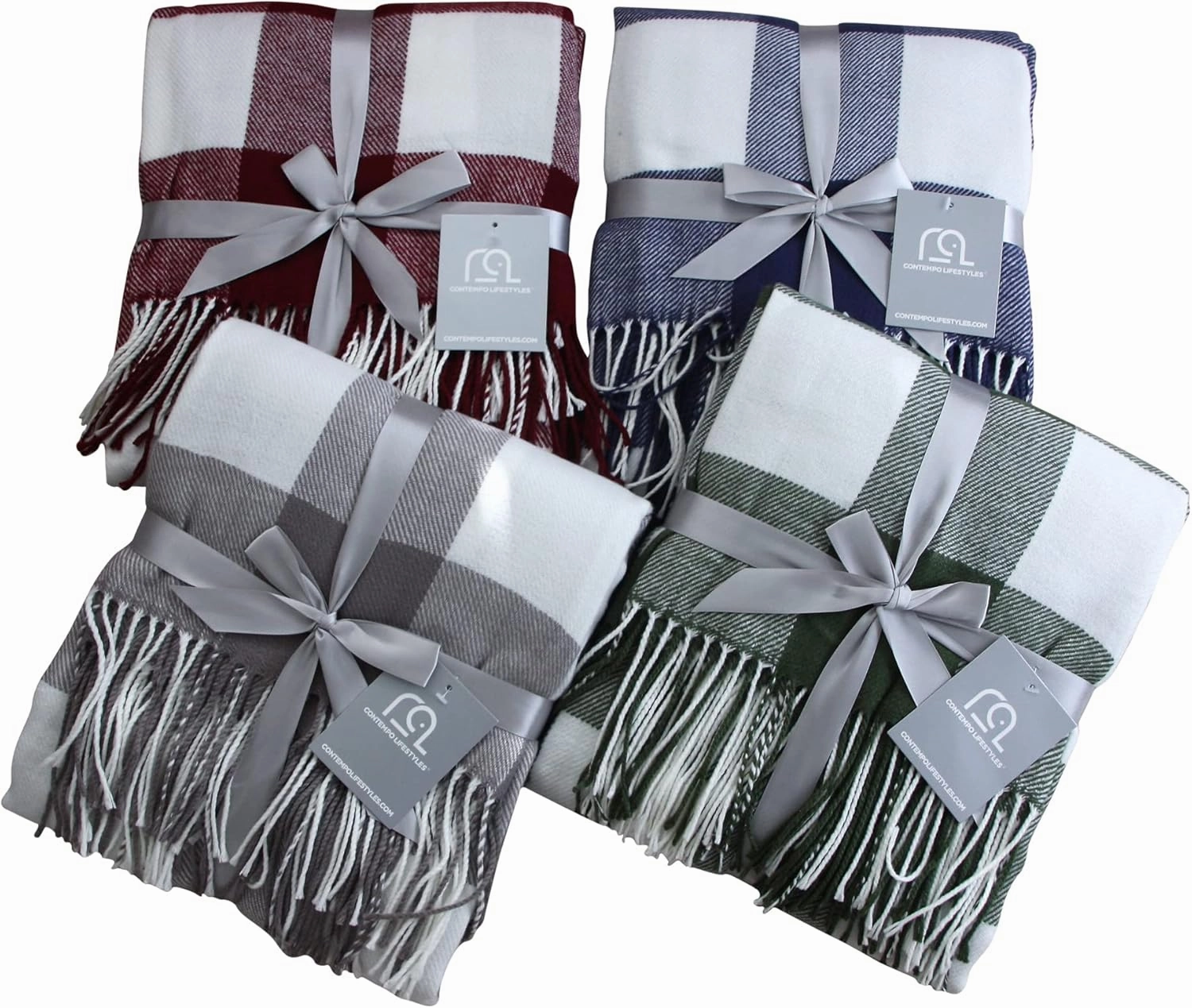Blankets - Buffalo Plaid Throw Blanket - Decorative Classic Blanket - Comfortable and Ultra-Soft - Lightweight & Indoor Outdoor Blanket - Ideal for Living Room, Couch, Travelling Good for All Seasons
