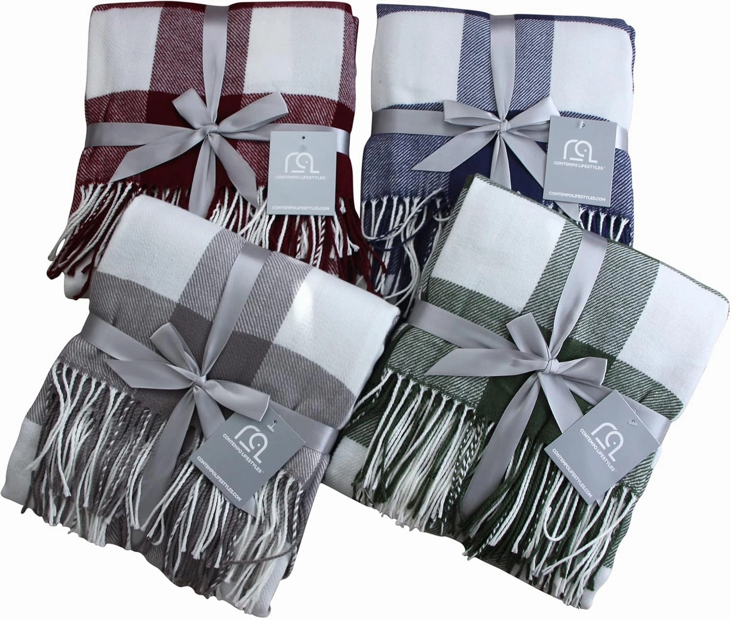 Blankets - Buffalo Plaid Throw Blanket - Decorative Classic Blanket - Comfortable and Ultra-Soft - Lightweight & Indoor Outdoor Blanket - Ideal for Living Room, Couch, Travelling Good for All Seasons