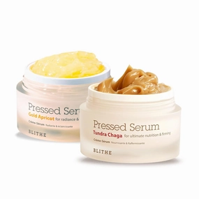Blithe Tightening & Glowing Face Serum Bundle Set for Mature Skin, Anti Aging Korean Skincare & Selfcare Gifts for Firming Skin & Boosting Glow Radiance (Tundra Chaga, Gold Apricot)