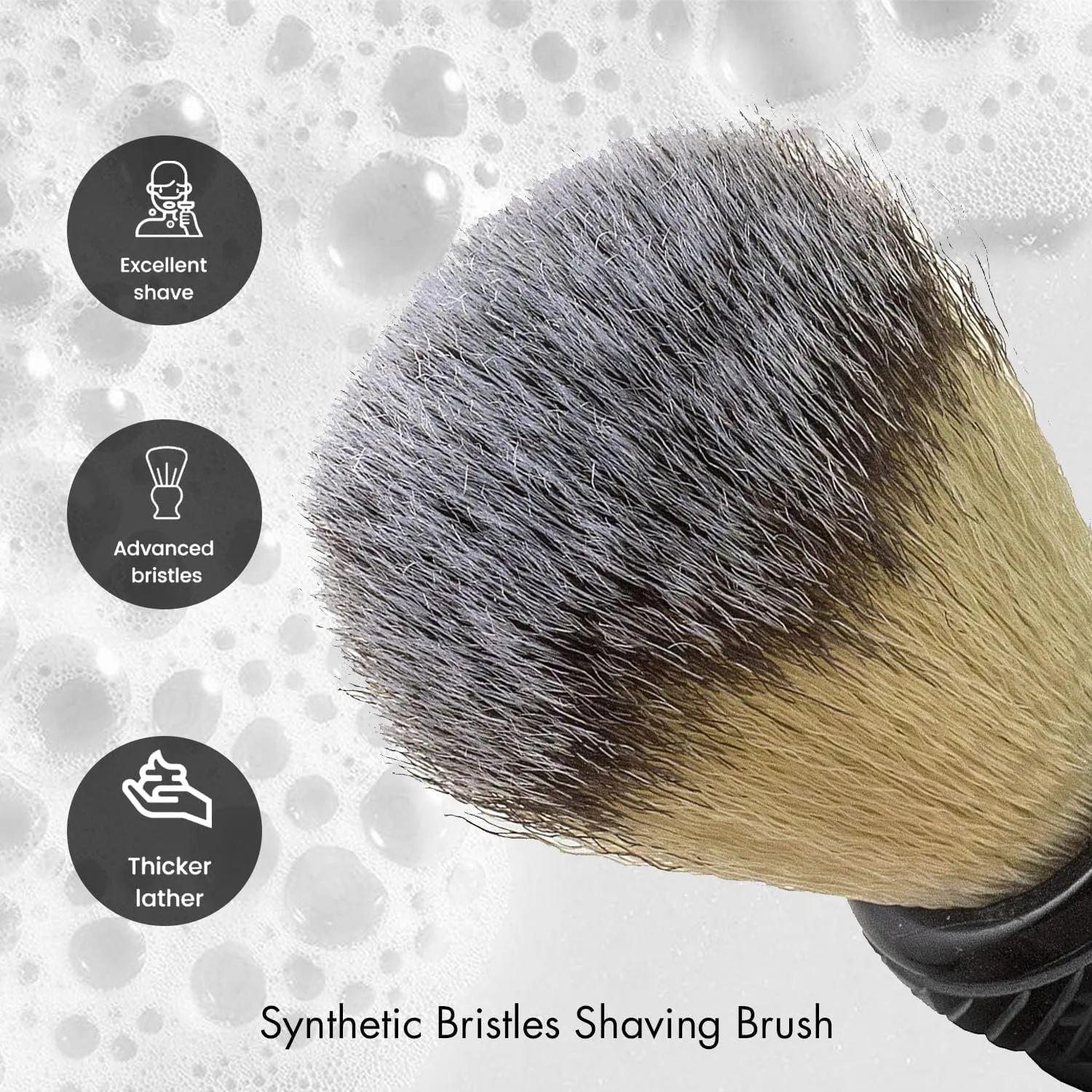 Boar Shaving Brush for Men | Black Tuxedo Handle, 24mm Knot | Classic Wet Shaving Brush for Rich Lather | Gentlemen’s Grooming Tool | Traditional Shaving Routine Accessory