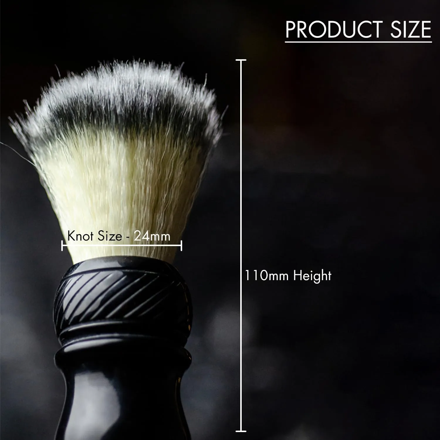 Boar Shaving Brush for Men | Black Tuxedo Handle, 24mm Knot | Classic Wet Shaving Brush for Rich Lather | Gentlemen’s Grooming Tool | Traditional Shaving Routine Accessory