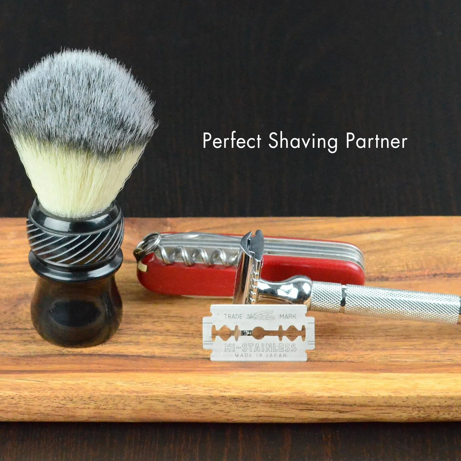 Boar Shaving Brush for Men | Black Tuxedo Handle, 24mm Knot | Classic Wet Shaving Brush for Rich Lather | Gentlemen’s Grooming Tool | Traditional Shaving Routine Accessory