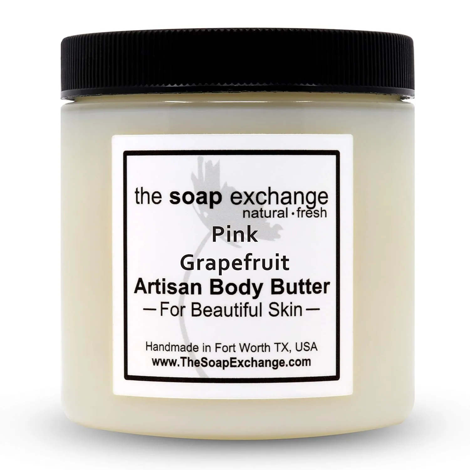 Body Butter - Pink Grapefruit Scent - Hand Crafted 8 fl oz / 240 ml Natural Artisan Skin Care, Shea Butter, Aloe Vera, Nourish, Moisturize, & Protect. Made in the USA.