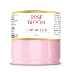Body Cupid Rose Bloom Body Butter | Long-Lasting Hydration | with Rose Extract, Shea Butter & Kokum Butter | Smooth & Moisturizing | 100 ml
