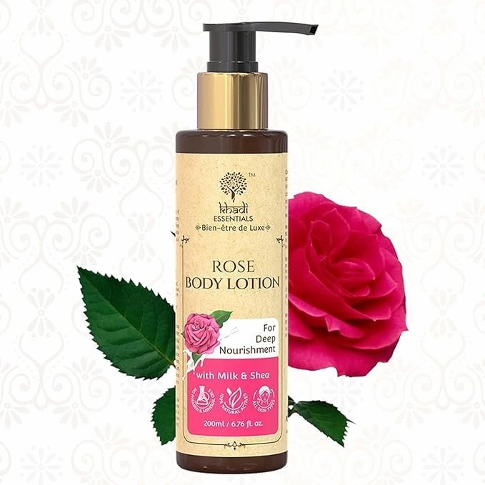 Body Lotion for Winter Season with Rose & Shea Butter for Women & Men, Sulphate/Paraben Free Ramani Indian, 200 ml