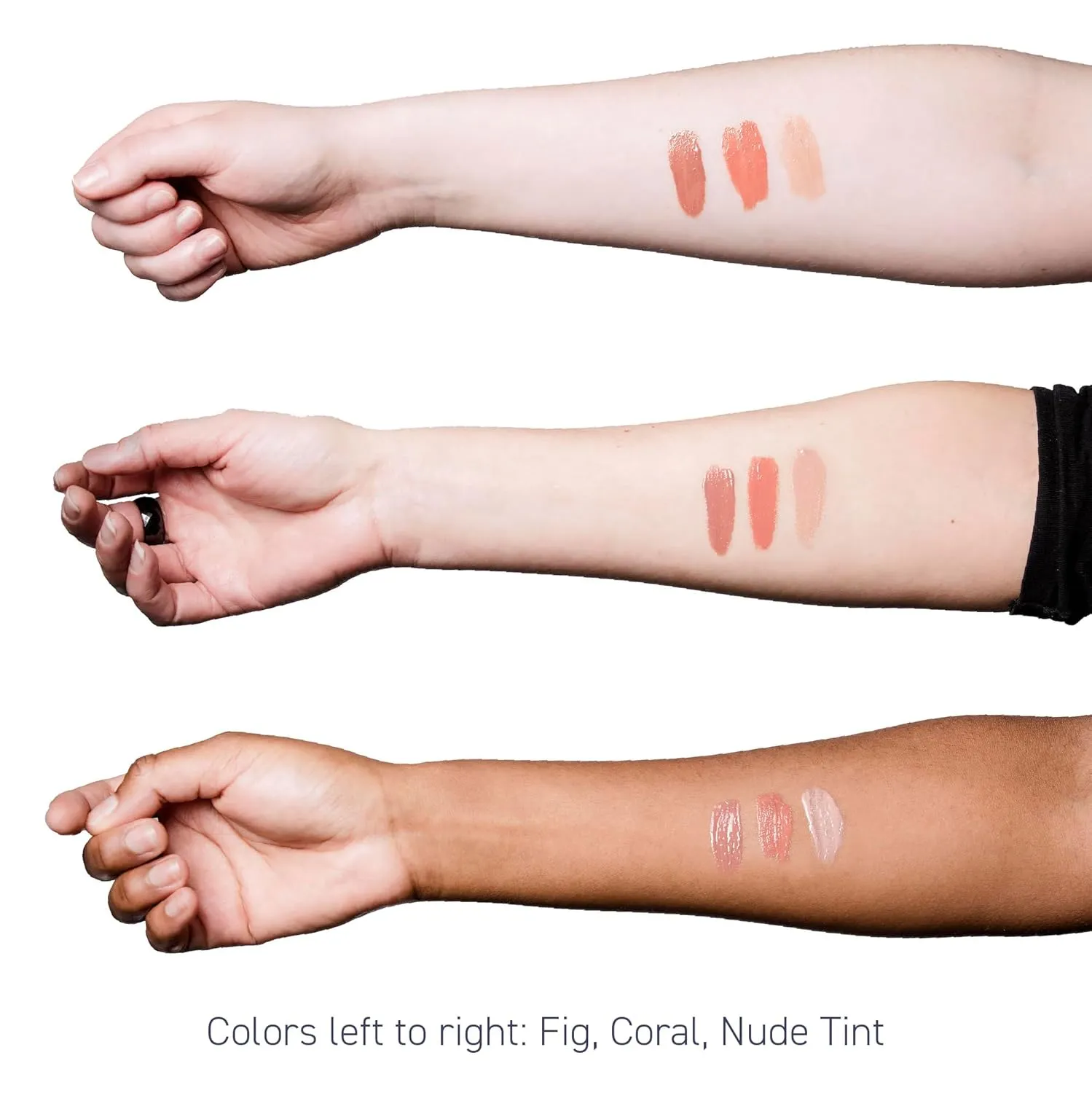 Brush On Block Sun Shine Protective Lip Oil 3 Color Variety Pack, Broad Protection Hydrating SPF 30 Mineral Sunscreen, Nude Tint, Coral, and Fig