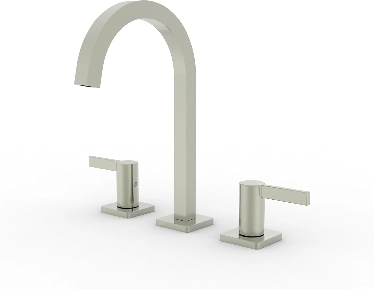 Brushed Nickel Bathroom Faucet, 8 Inch Brass Widespread Bathroom Sink Faucet 3 Holes, Two Handles Bathroom Sink Faucet with Pop-Up Drain & Supply Lines, Vanity Faucet，110104-BN
