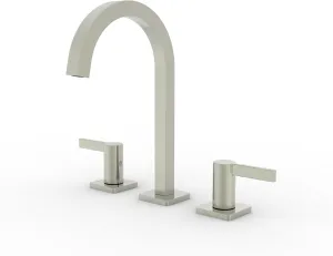 Brushed Nickel Bathroom Faucet, 8 Inch Brass Widespread Bathroom Sink Faucet 3 Holes, Two Handles Bathroom Sink Faucet with Pop-Up Drain & Supply Lines, Vanity Faucet，110104-BN