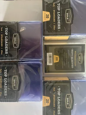 Bundle :100 Each 3x4 Toploaders 20 pt and 100 Soft Sleeves