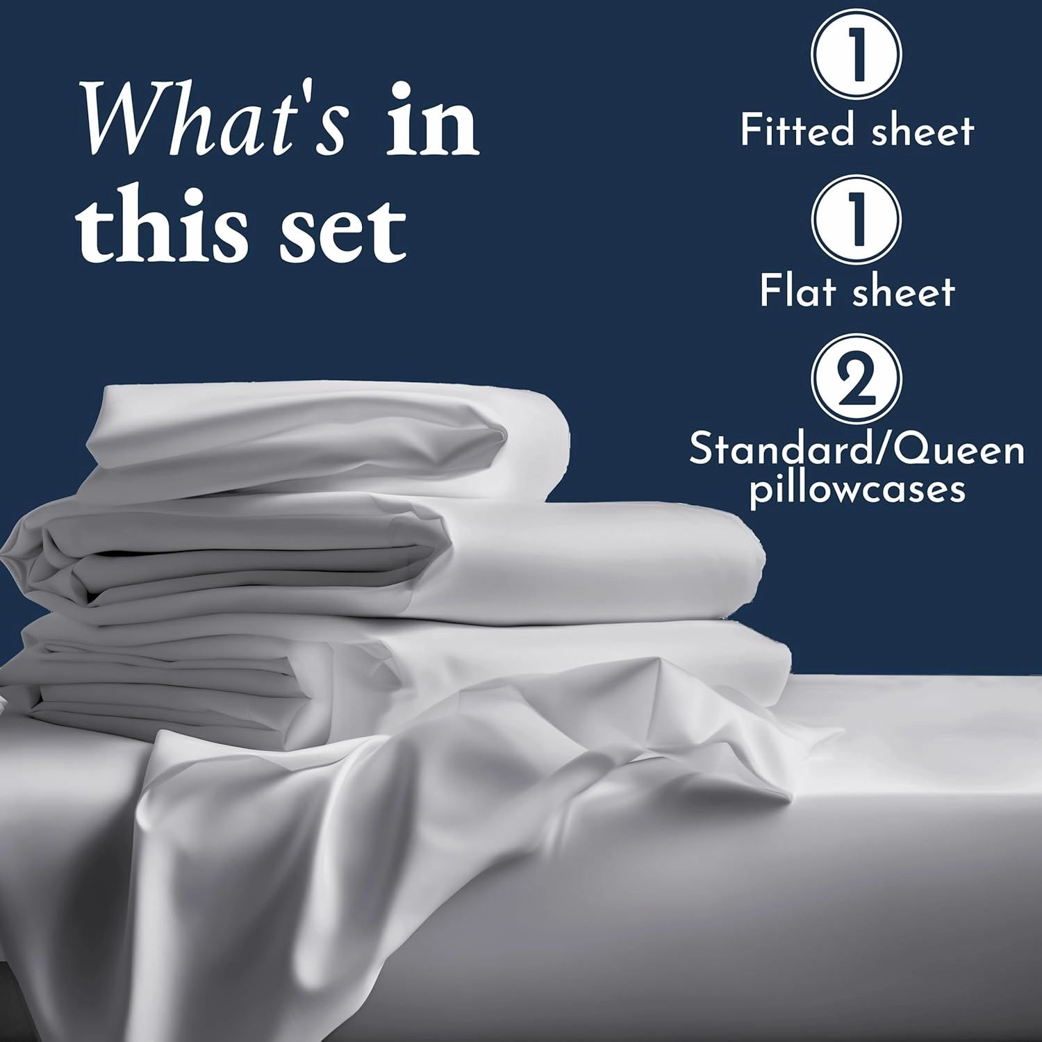 California Design Den Certified Luxury 100% Egyptian Cotton Bed Sheets, Full Size Deep Pocket Sateen, Soft Cooling Sheets for Hot Sleepers (Light Grey, Full)