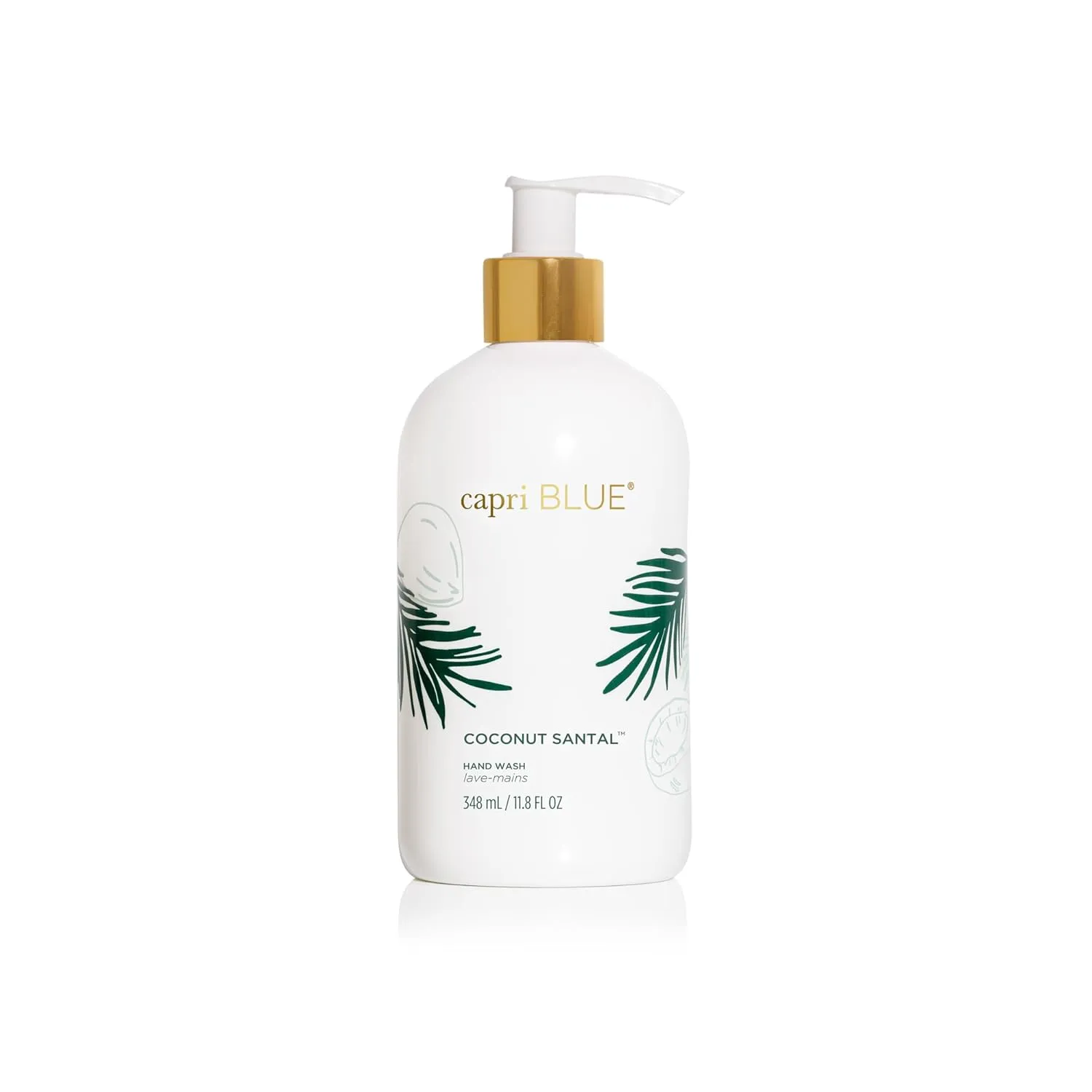 Capri Blue Hand Wash Soap – Flora Edit Collection – Cleansing Liquid Hand Soap Infused with Plant-Based Glycerin – Skin Care – Notes of Creamy Coconut, Hibiscus & Lime (Coconut Santal, 11.8 fl oz)