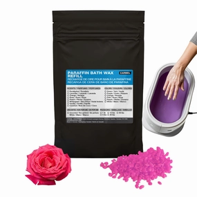 Carmel Paraffin Bath Wax Refill, Pink (5 lb), Rose Scented Wax Beads, For Hands & Feet
