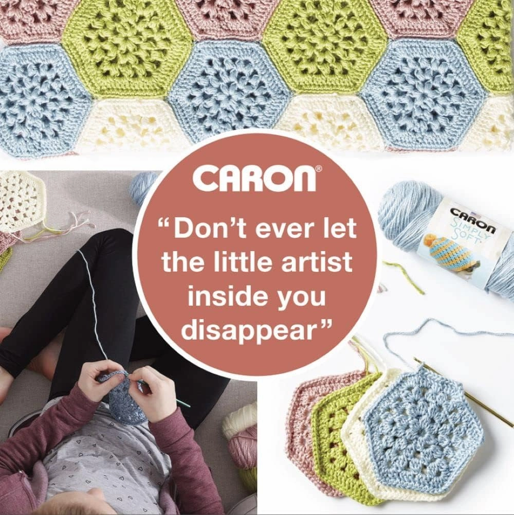 Caron Simply Soft Gold Yarn - 3 Pack of 170g/6oz - Acrylic - 4 Medium (Worsted) - 315 Yards - Knitting/Crochet