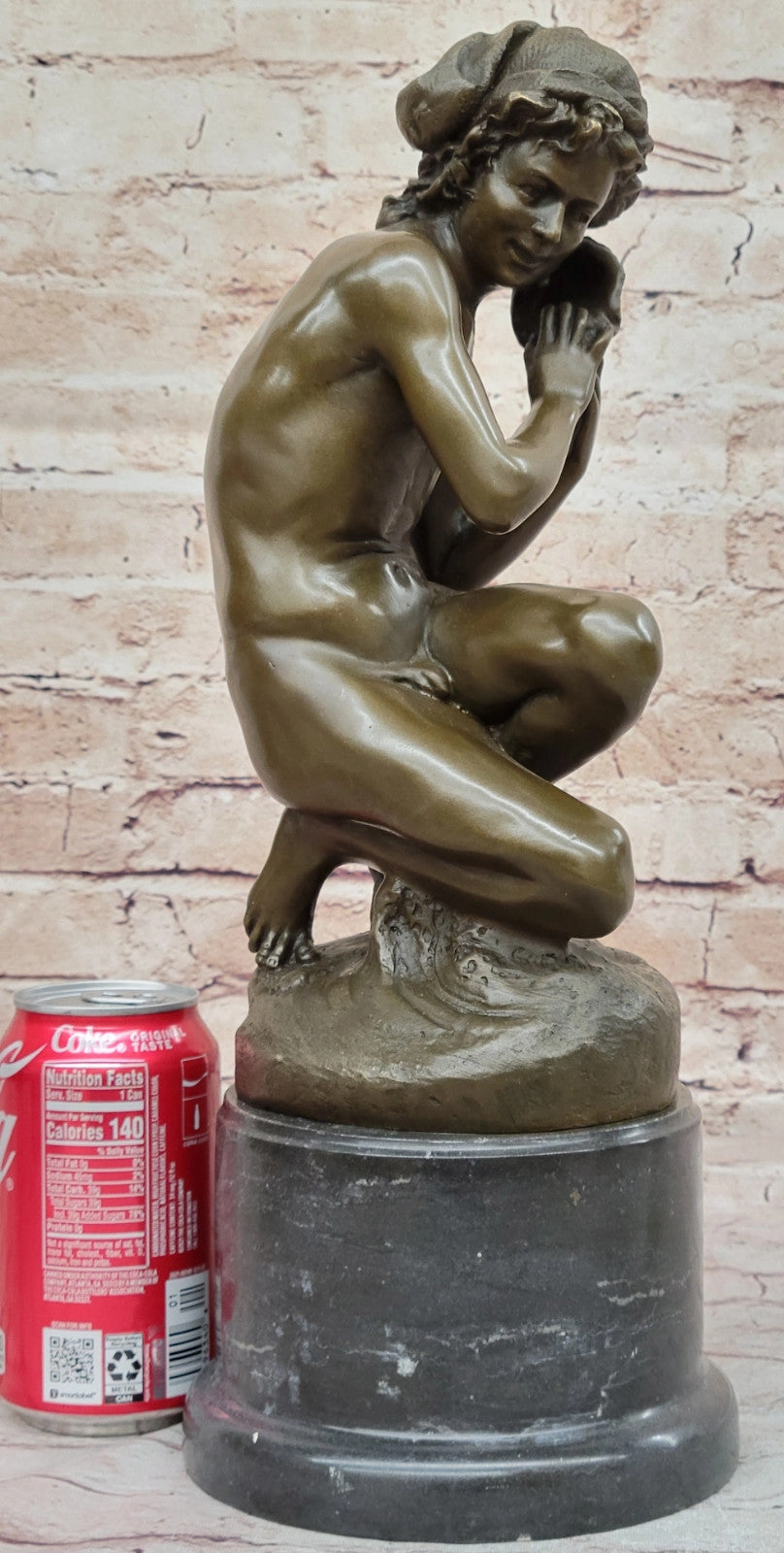 Carpeaux`s Hot Cast Bronze Sculpture - Neapolitan Fisher for Fine Art Decor