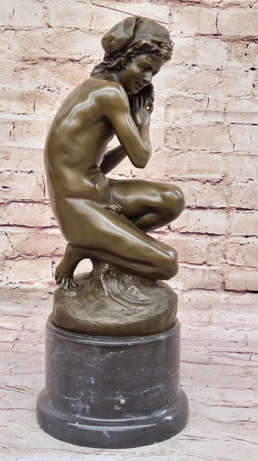 Carpeaux`s Hot Cast Bronze Sculpture - Neapolitan Fisher for Fine Art Decor