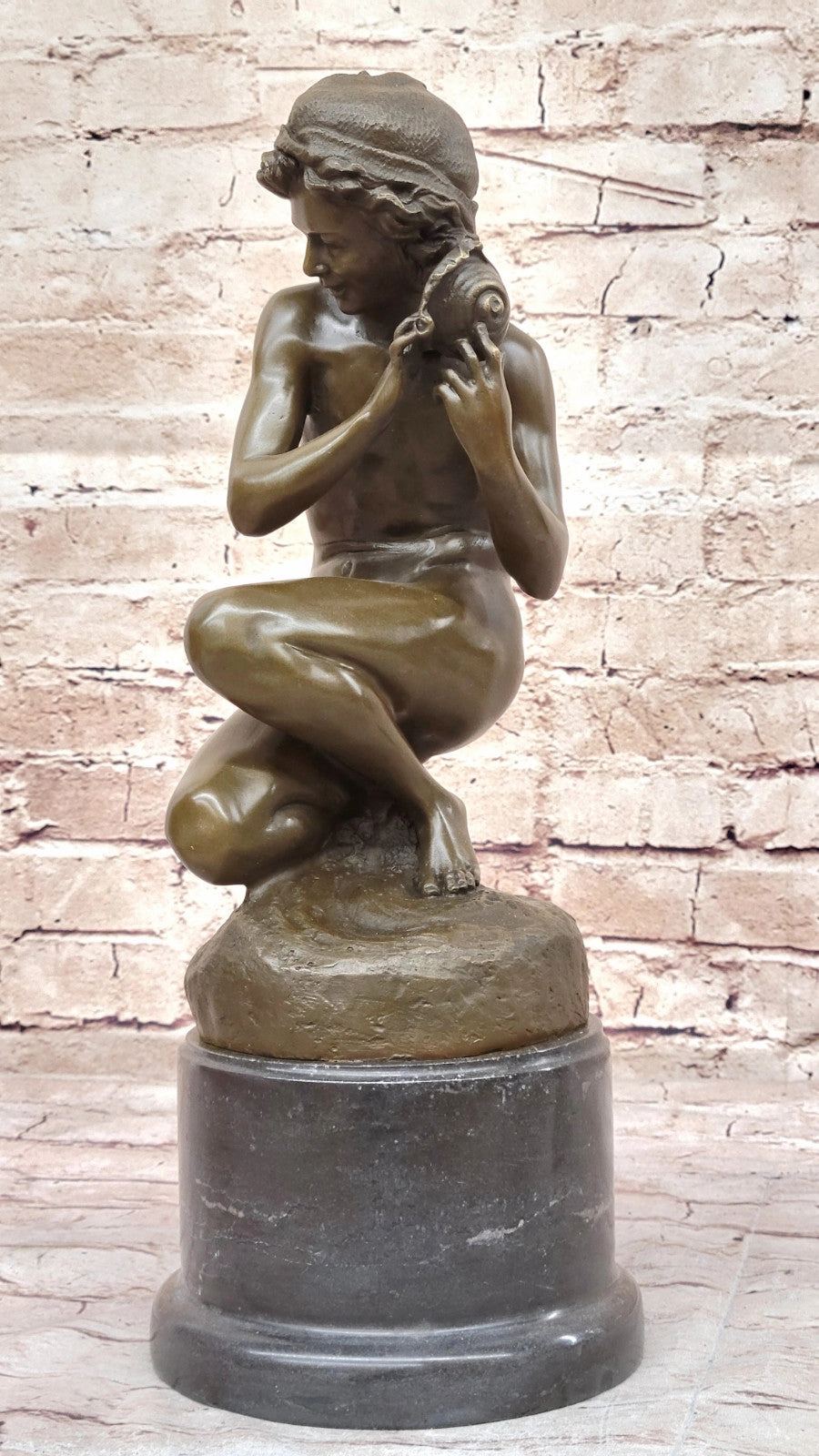 Carpeaux`s Hot Cast Bronze Sculpture - Neapolitan Fisher for Fine Art Decor