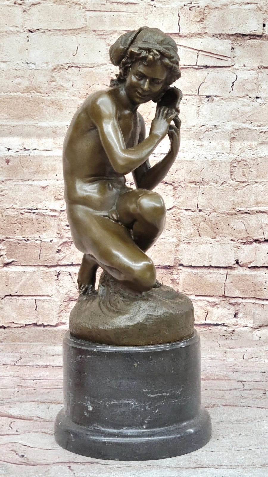 Carpeaux`s Hot Cast Bronze Sculpture - Neapolitan Fisher for Fine Art Decor