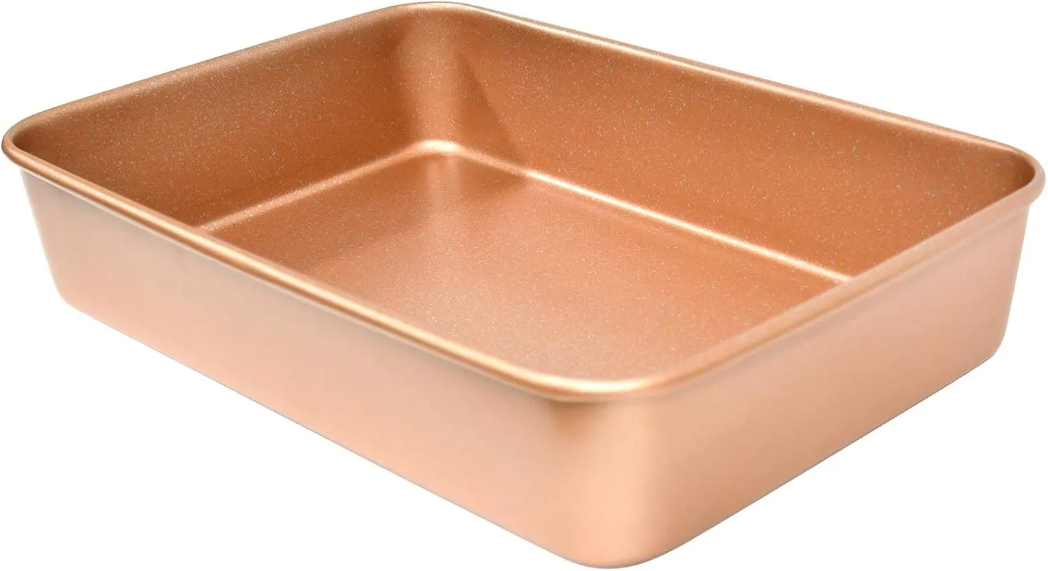 casaWare 15 x 10 x 3-Inch Ultimate Series Commercial Weight Ceramic Non-Stick Coated Lasagna/Roasting Pan (Rose Gold Granite)