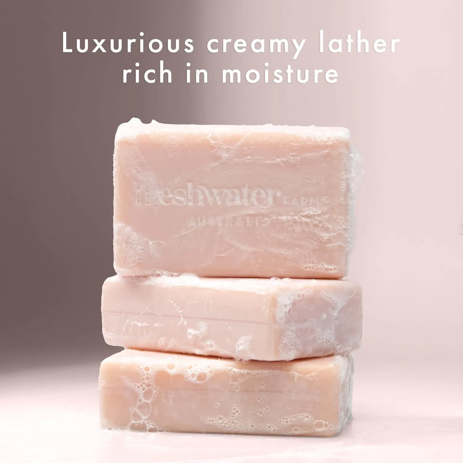 Castile Natural Bar Soap | Rosewater   Pink Clay | Australian Made   Family Owned | Triple-Milled with Australian Pink Clay | Recyclable Paper Wrap | 200g x 8pk