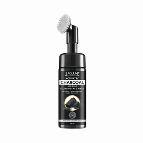 Charcoal and Gold Foaming facewash 150ml | Detoxify | Glow Enhancer | Removes Impurities & Dirt | Built-in Brush | Paraben and Sulphate Free.