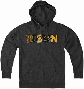 Chowdaheadz Boston Black & Gold Pride Hoodie – Unisex Pullover Sweatshirt Soft Cotton Blend