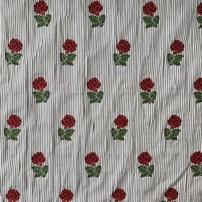 Claret Rose Embroidered Fabric