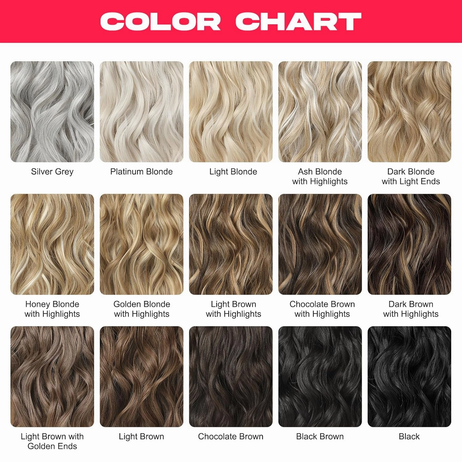 Clip in Hair Extensions, 14" Beach Wave Brown Hair, 4PCS Natural Soft Synthetic Hairpiece - Ash Brown with Highlights