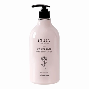 Cloa Velvet Rose Hand & Body Lotion 800ml, 27.1 Fl Oz/Nutrient Rich & Long-lasting Hydration