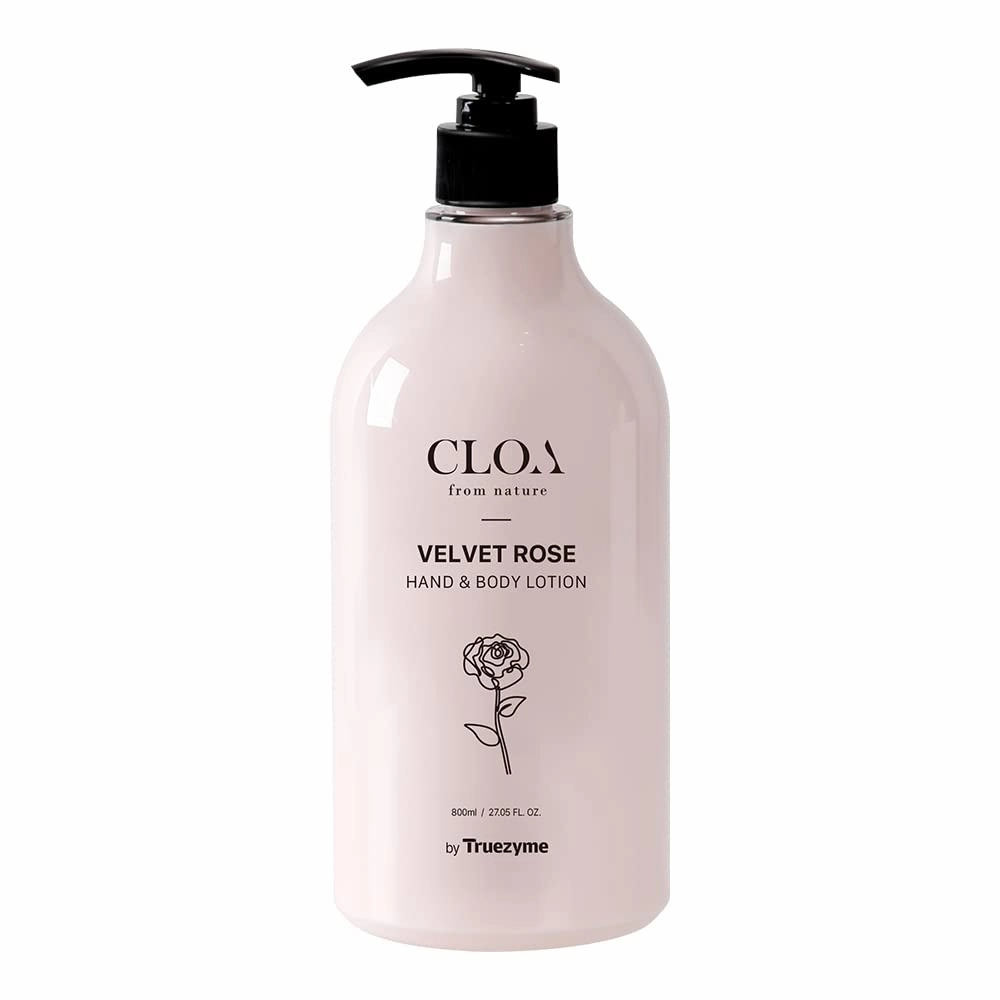 Cloa Velvet Rose Hand & Body Lotion 800ml, 27.1 Fl Oz/Nutrient Rich & Long-lasting Hydration