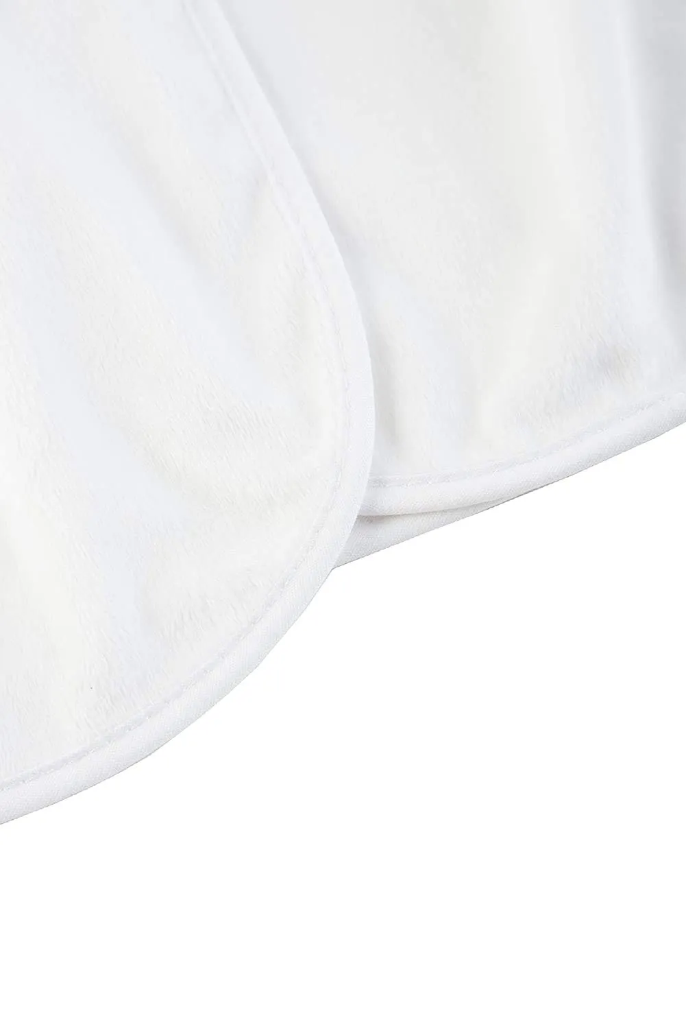 Cloud 9 Women's Plush Microfiber Knee Length Spa Wrap, Simple Body Wrap, Microfiber, Elasticized Top with Touch-and-close Fasteners, Machine Washable, 32 inch length, White Willow
