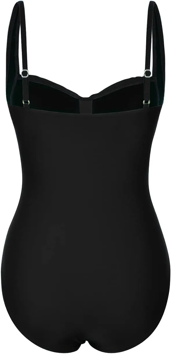 coastal rose Women's One Piece Swimsuits Tummy Control Swimwear