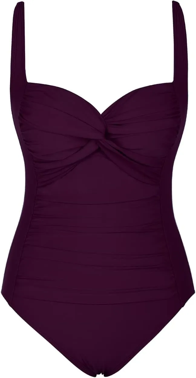 coastal rose Women's One Piece Swimsuits Tummy Control Swimwear
