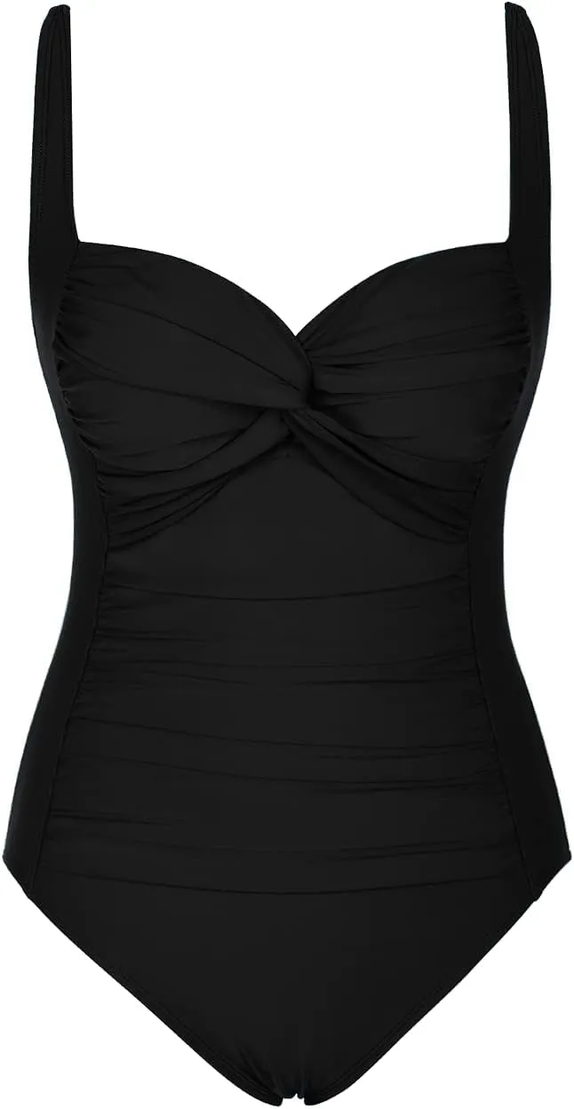 coastal rose Women's One Piece Swimsuits Tummy Control Swimwear