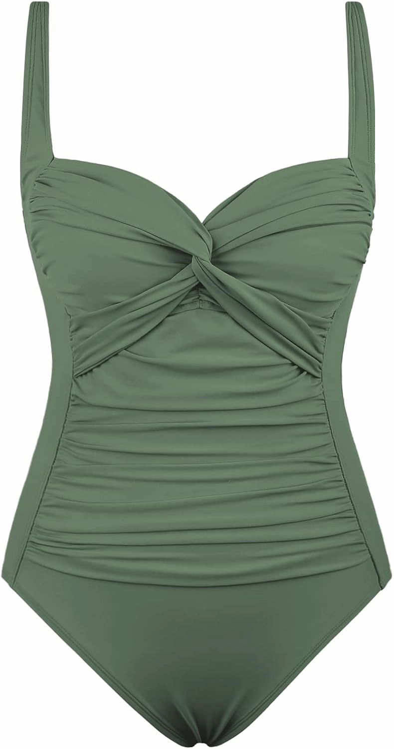 coastal rose Women's One Piece Swimsuits Tummy Control Swimwear