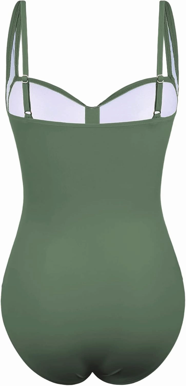coastal rose Women's One Piece Swimsuits Tummy Control Swimwear