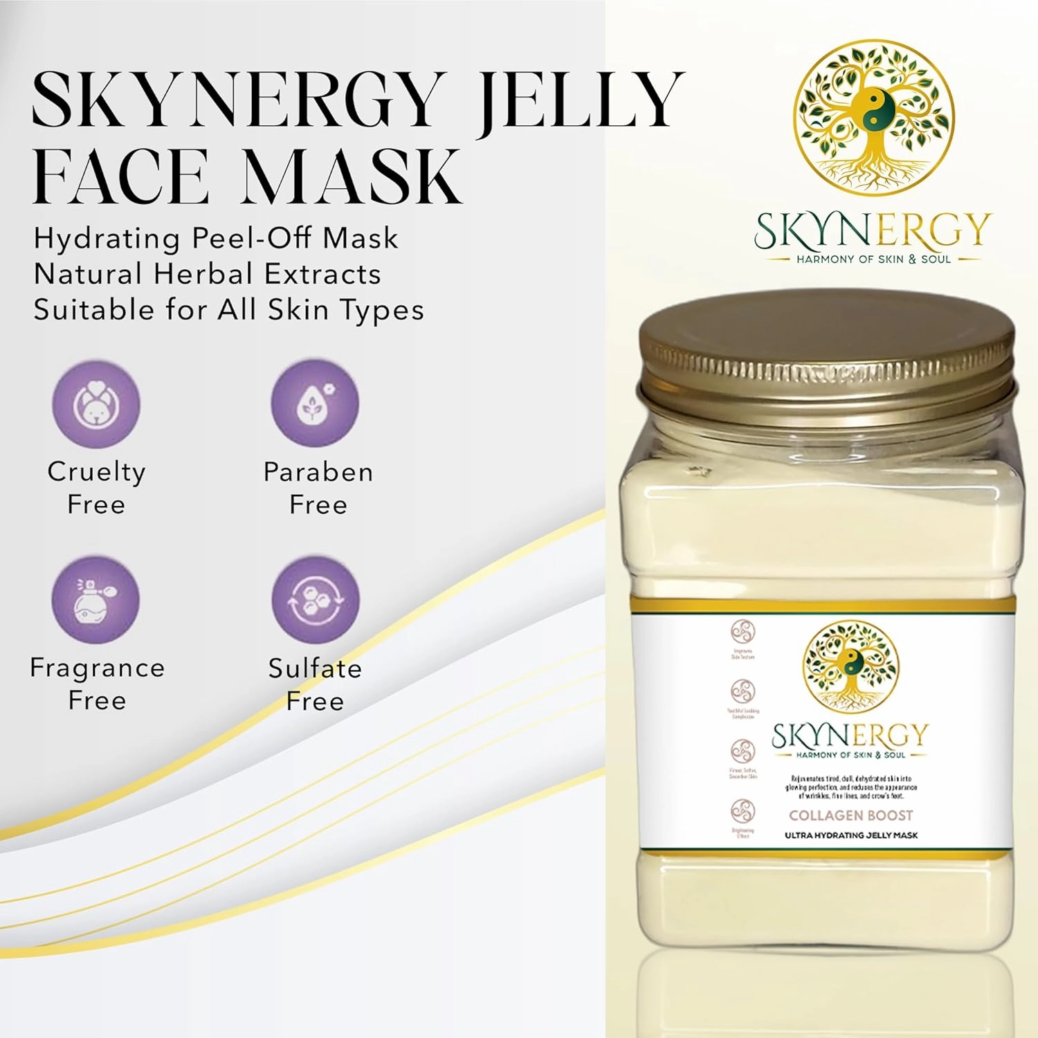 Collagen Boost Jelly Face Mask - HydroGlo Hydrating | Enhances Radiance & Reduces Pigmentation | Vajacial Jelly Mask | 12 Applications | 30 fl oz