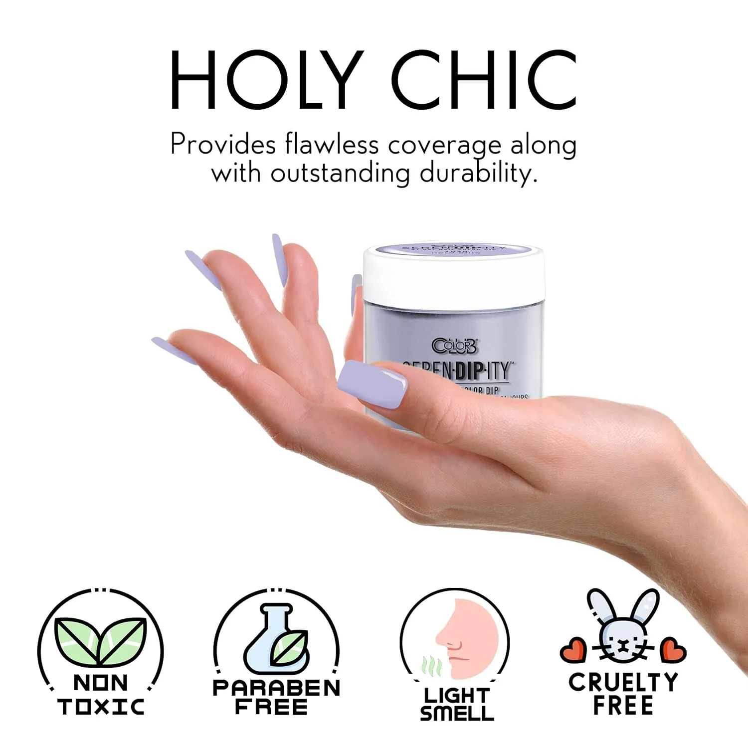Color Club Holy Chic Serendipity 2 Ounce Dip Color Powder, 0.5 fluid_ounces